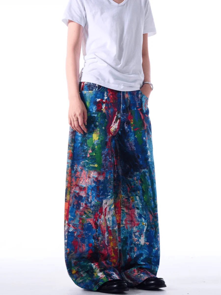 [MADWITCH] street painting printed jeans st1867