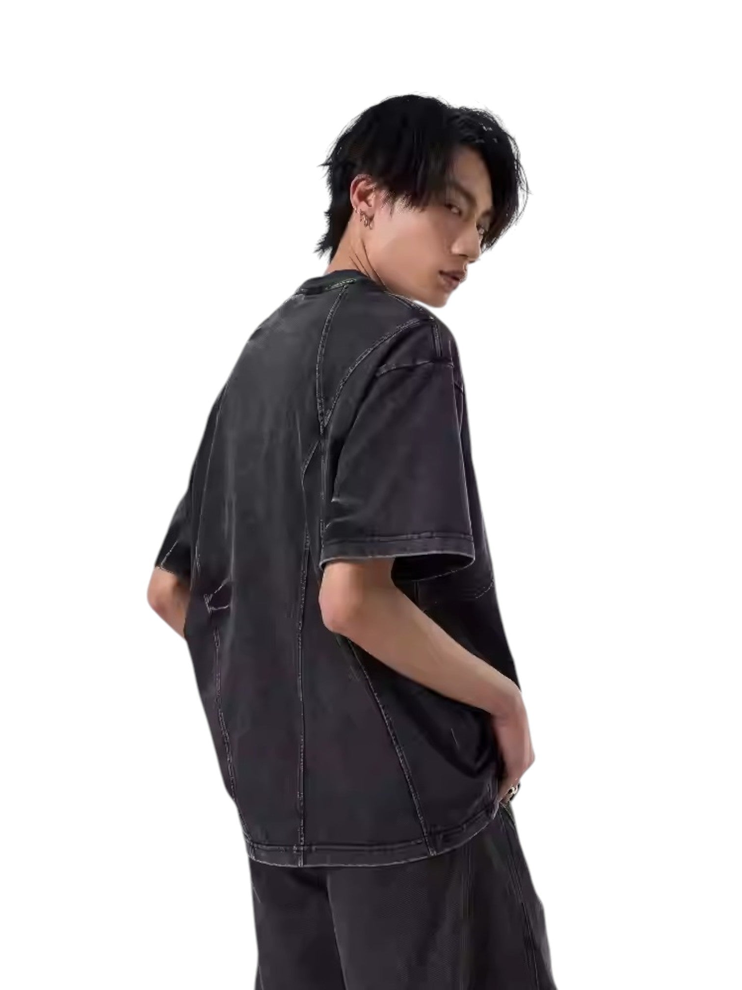 [ISIETS] 해체된 워싱 티셔츠 st5028