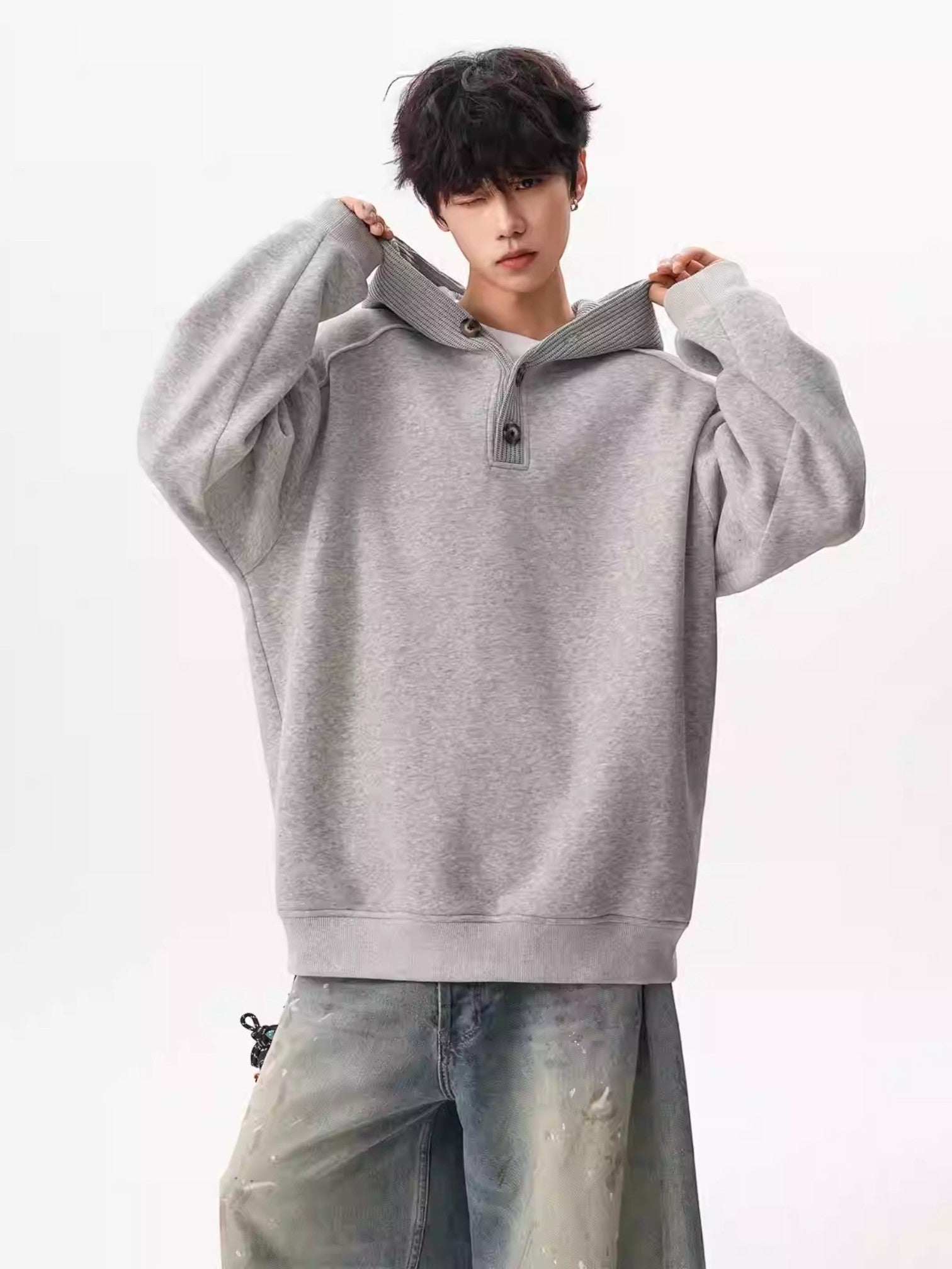 HEAVY KNIT HOODIE st5047