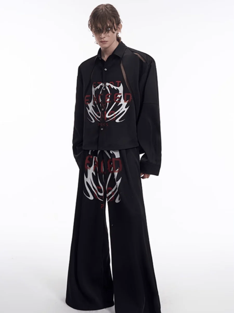 [STARTEXCEEDEND] Skeleton printing LOGO Jacket + Bottoms st1871