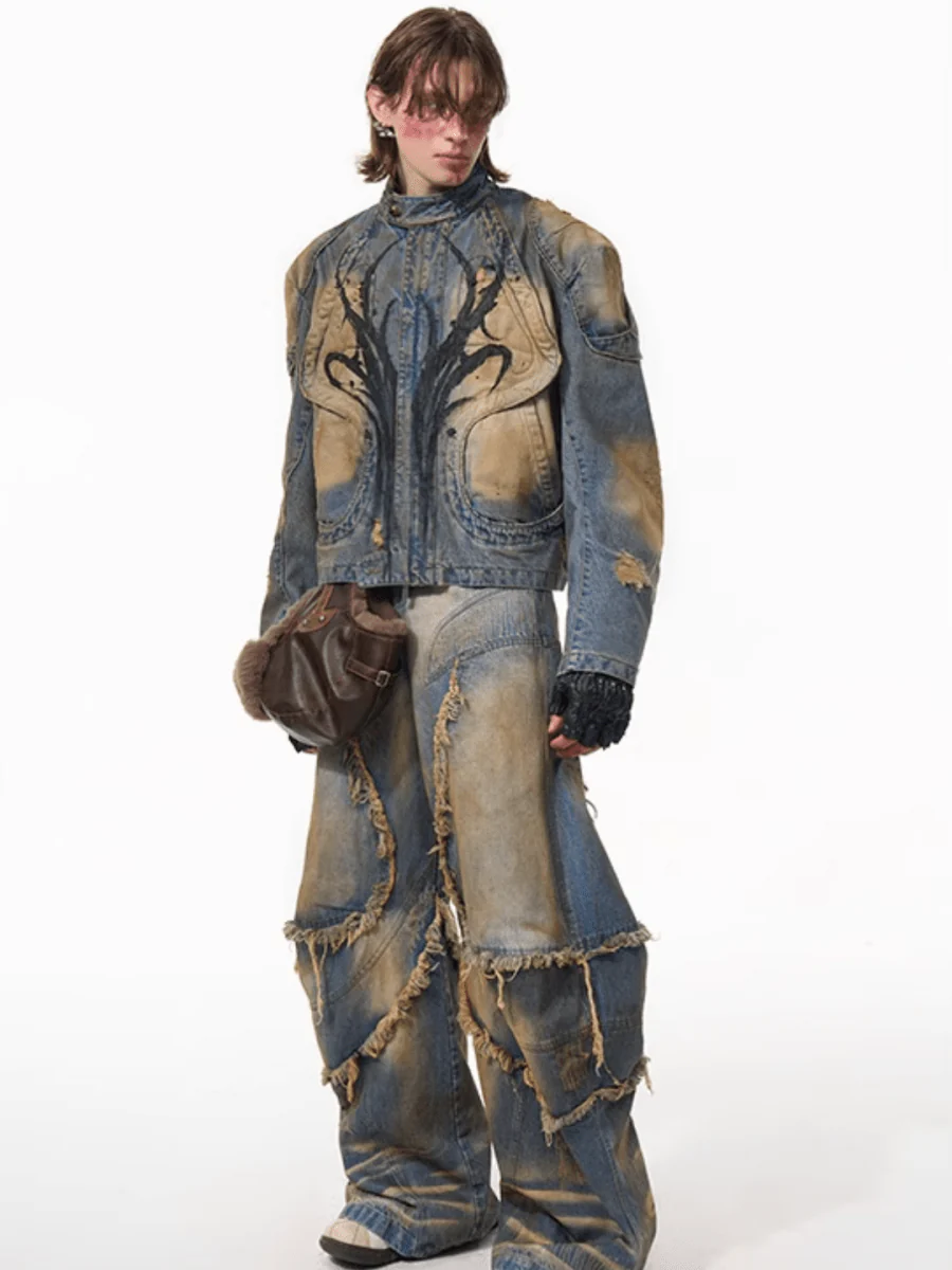 [STARTEXCEEDEND] denim jacket + bottoms st1882