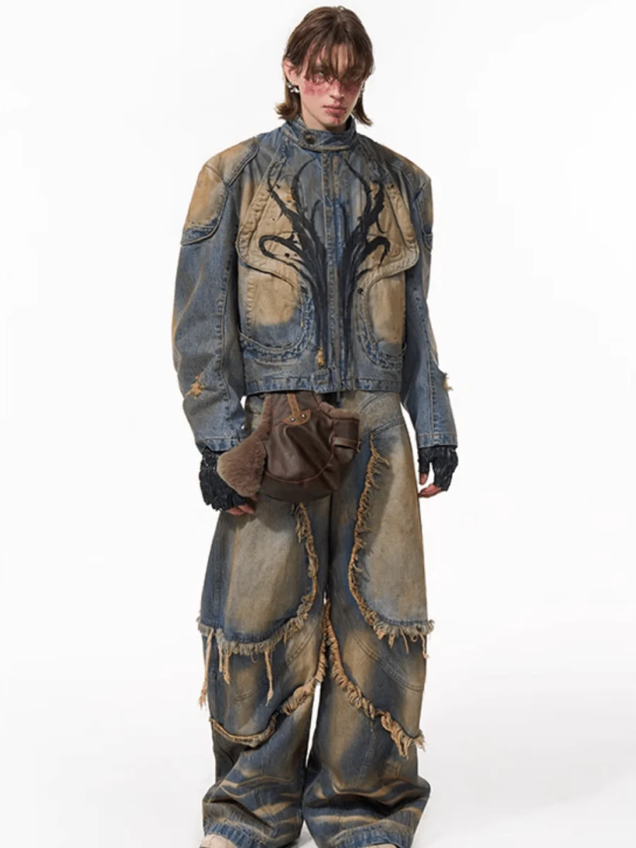 [STARTEXCEEDEND] denim jacket + bottoms st1882