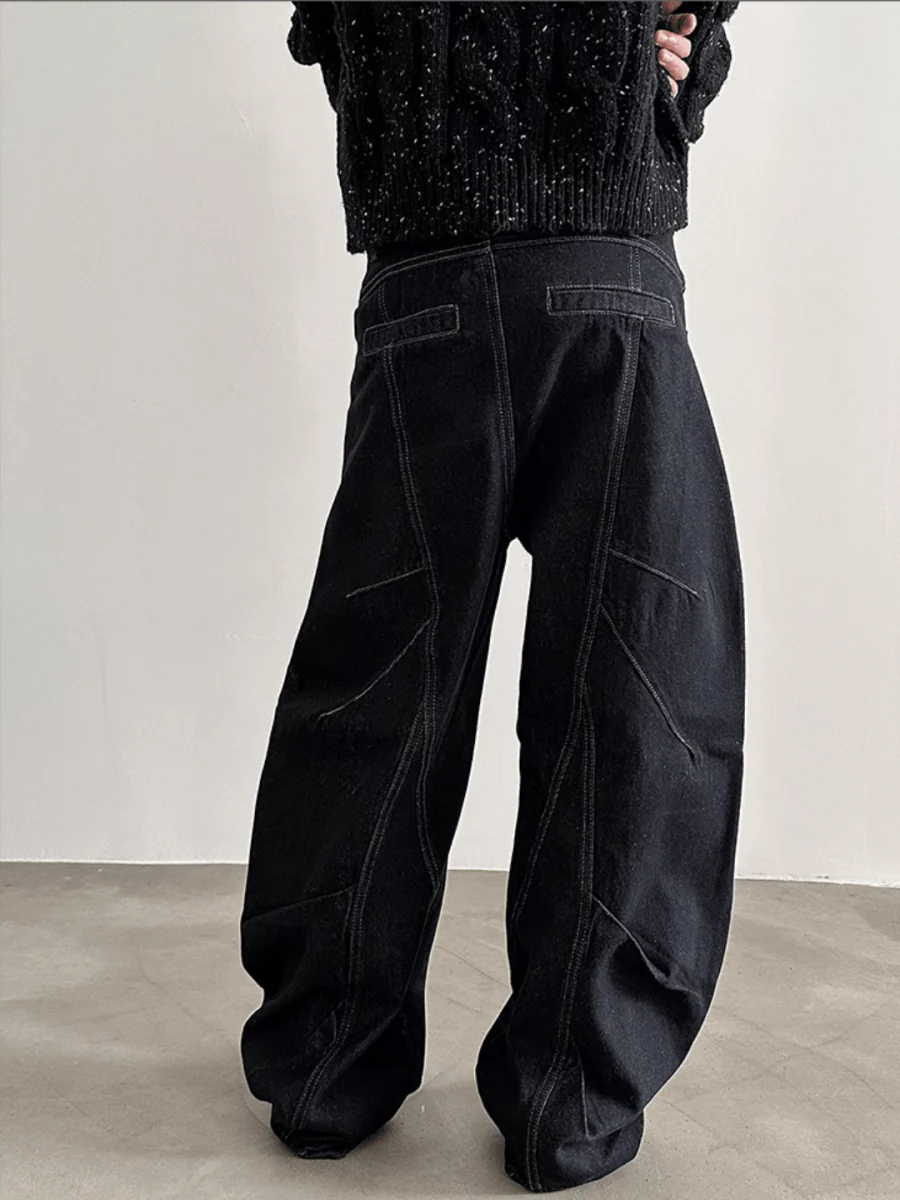 [VERY FEWEST ]Black Washed Jeans st1838