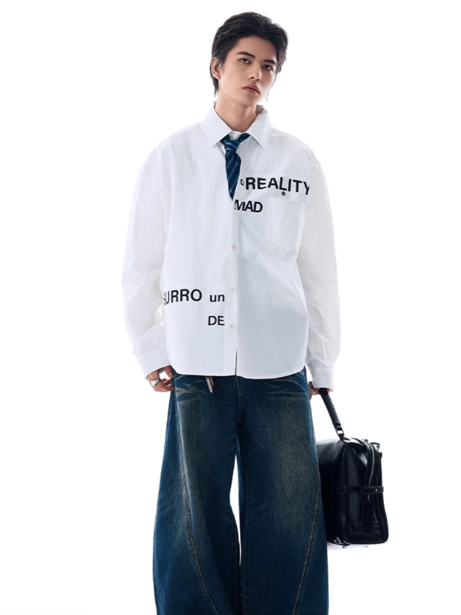 [MADWITCH] Original niche letter print shirt st1870