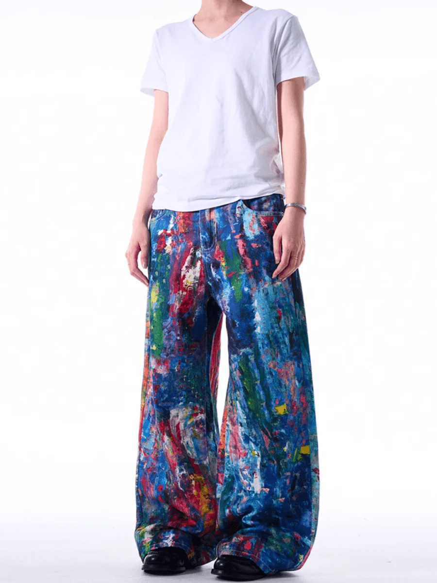 [MADWITCH] street painting printed jeans st1867