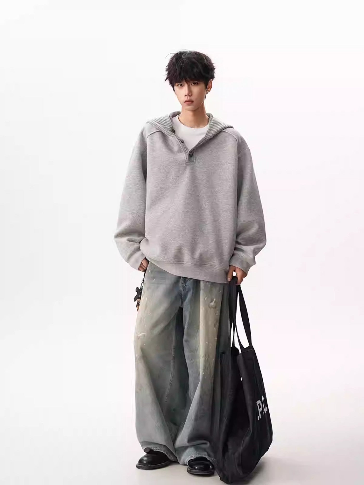 두꺼운 니트 후드티 st5047