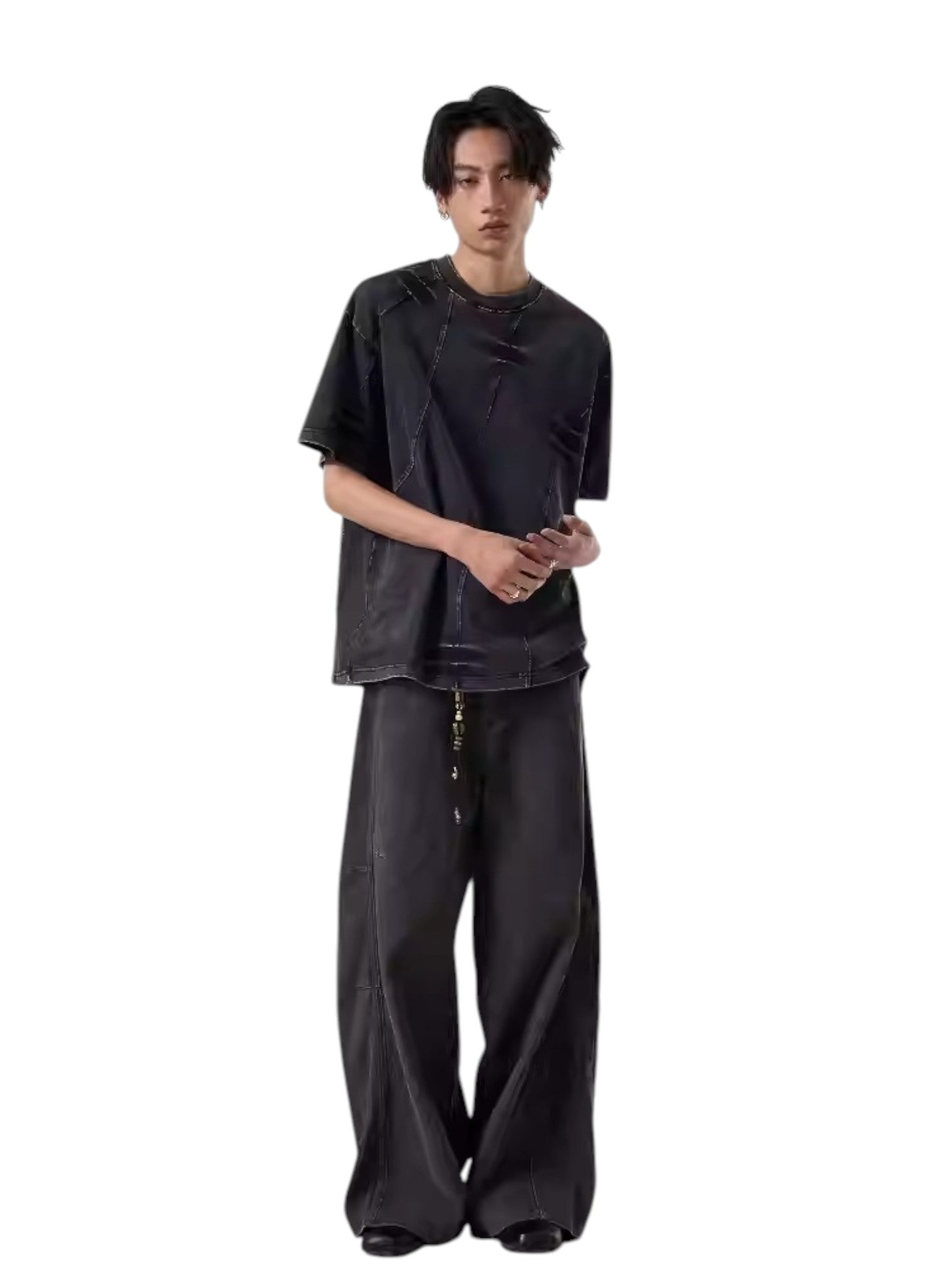 [ISIETS] 해체된 워싱 티셔츠 st5028