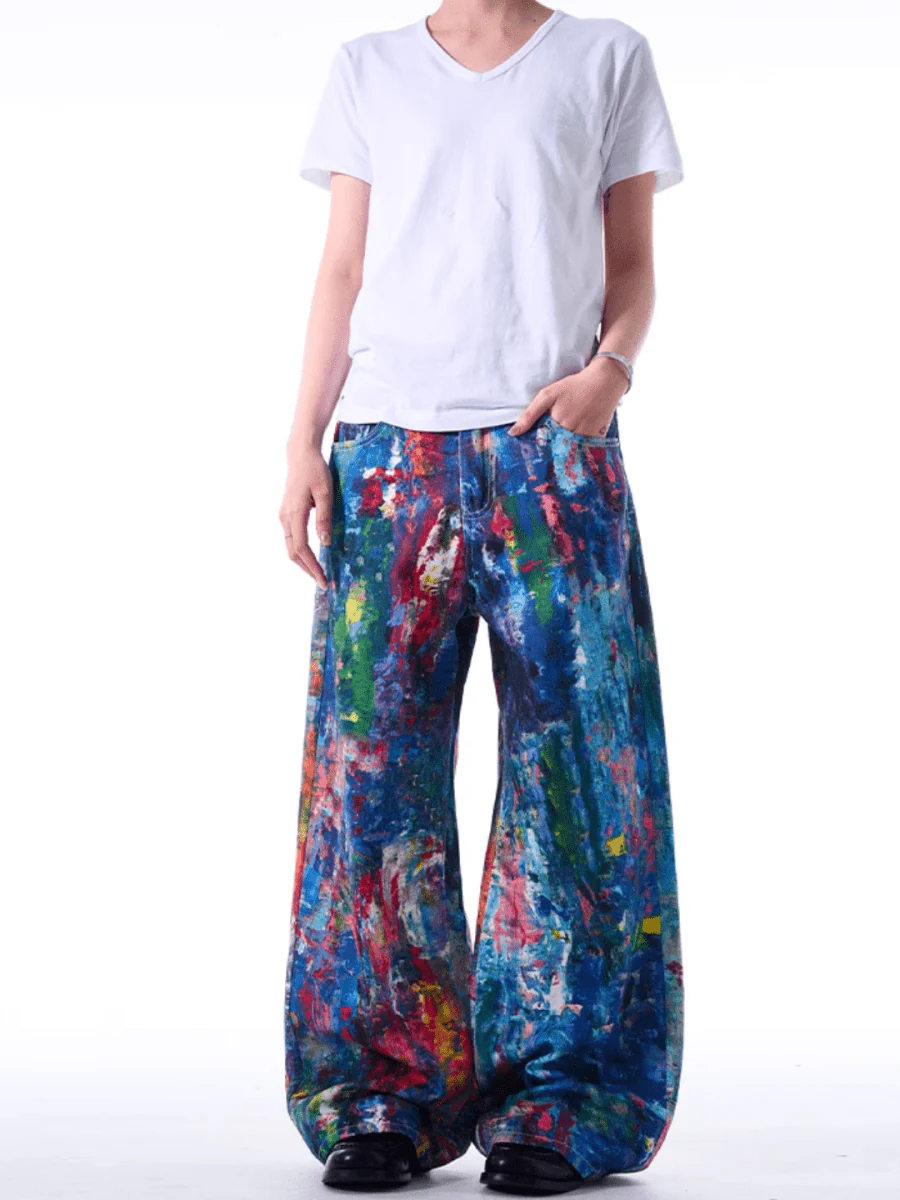 [MADWITCH] street painting printed jeans st1867