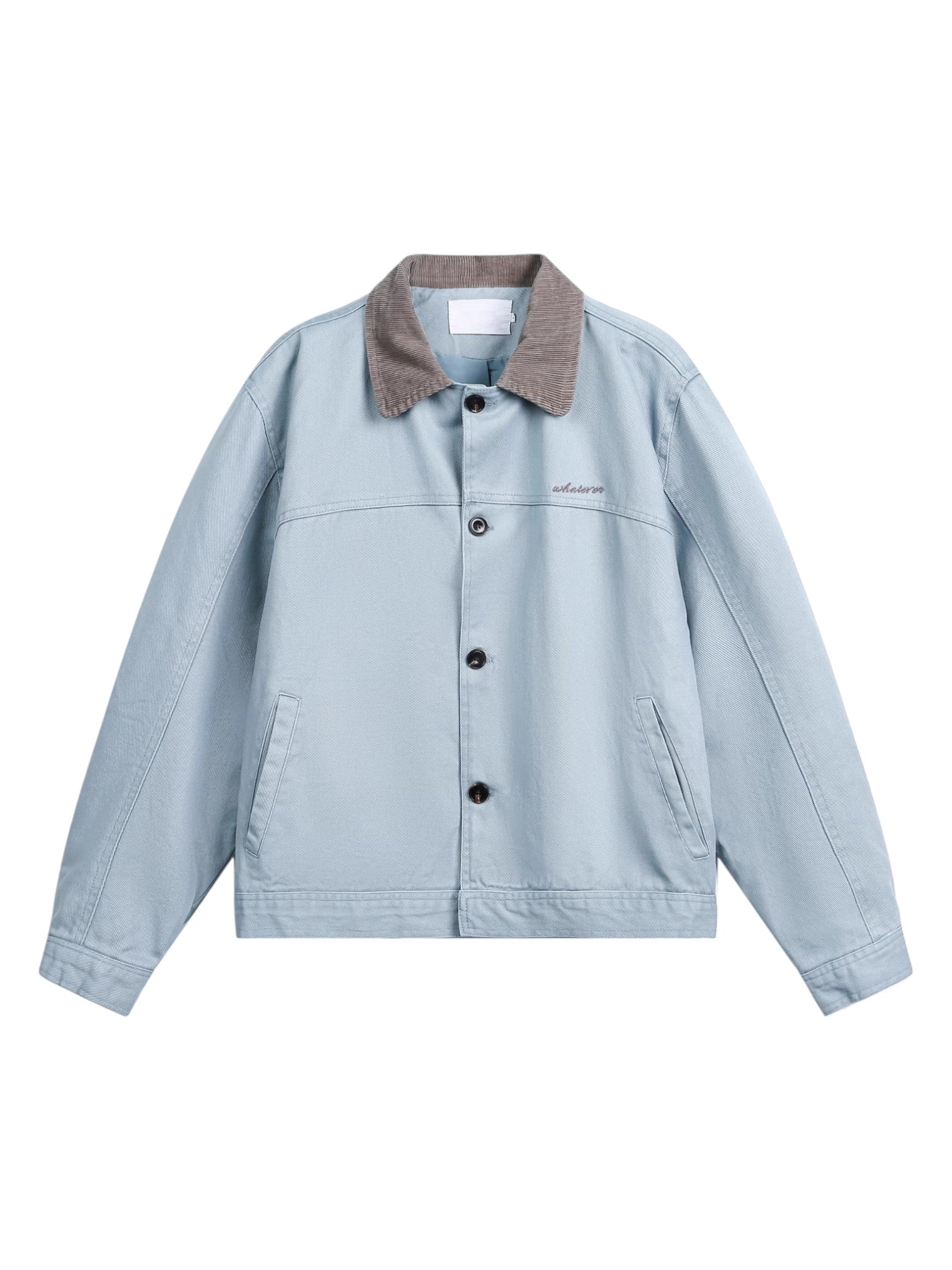 [MADWITCH] WASHED RETRO CONTRAST COLLAR WORKWEAR JACKET st5036